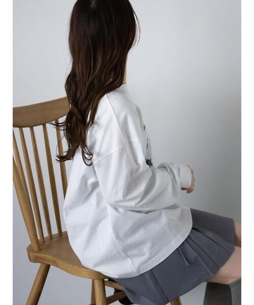 ehka sopo（エヘカソポ）の「フォトプリントロンT（Tシャツ/カットソー・レディース・グレー/ネイビー/ミント/オフホワイト・F）」の12枚目の写真