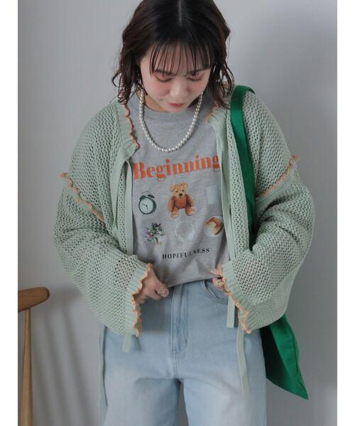 ehka sopo（エヘカソポ）の「フォトプリントロンT（Tシャツ/カットソー・レディース・グレー/ネイビー/ミント/オフホワイト・F）」の17枚目の写真