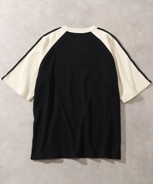 KANGOL(カンゴール)の「【KANGOL/カンゴール】 ワッフル ラグラン 刺繍ロゴ 半袖 Tシャツ(Tシャツ/カットソー・メンズ・ホワイト×ブラック/ブラック×ホワイト/ホワイト×レッド/ブラック×ブルー/ネイビー・L/XL/M)」の6枚目の写真