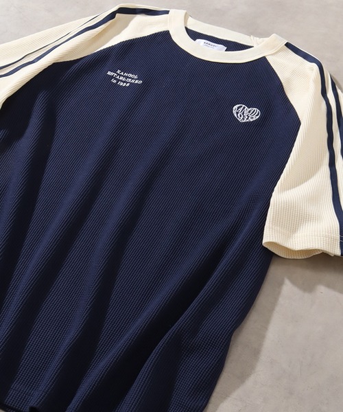 KANGOL(カンゴール)の「【KANGOL/カンゴール】 ワッフル ラグラン 刺繍ロゴ 半袖 Tシャツ(Tシャツ/カットソー・メンズ・ホワイト×ブラック/ブラック×ホワイト/ホワイト×レッド/ブラック×ブルー/ネイビー・L/XL/M)」の11枚目の写真