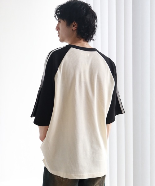 KANGOL(カンゴール)の「【KANGOL/カンゴール】 ワッフル ラグラン 刺繍ロゴ 半袖 Tシャツ(Tシャツ/カットソー・メンズ・ホワイト×ブラック/ブラック×ホワイト/ホワイト×レッド/ブラック×ブルー/ネイビー・L/XL/M)」の19枚目の写真