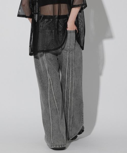 Anui（アニュイ）の「【UNISEX/3サイズ展開】バックラインデニム（デニムパンツ・レディース・ブルー/ブラック・SMALL/MEDIUM/LARGE）」の6枚目の写真