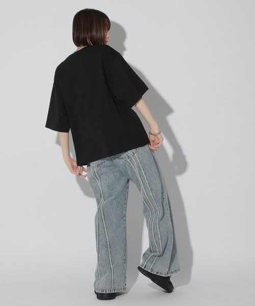 Anui（アニュイ）の「【UNISEX/3サイズ展開】バックラインデニム（デニムパンツ・レディース・ブルー/ブラック・SMALL/MEDIUM/LARGE）」の13枚目の写真