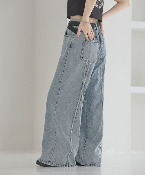 セール】【UNISEX/3サイズ展開】バックラインデニム（デニム