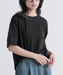 【汗じみ防止】汗じみ軽減ワイドリブカットソー