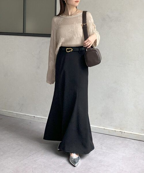 Thevon(ゼボン)の「ジャガードメッシュニット(ニット/セーター・レディース・アイボリー/ブラック/ブラウン/グリーン系その他・FREE)」の22枚目の写真
