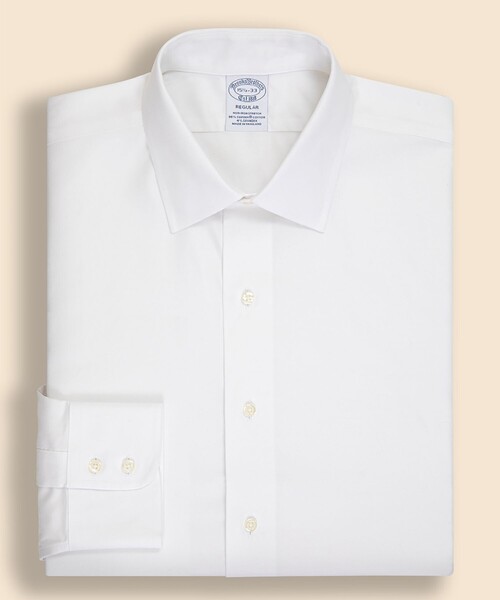 BROOKS BROTHERS(ブルックスブラザーズ)の「スーピマコットン ストレッチツイル ドレスシャツ Regular Fit(ビジネスシャツ・メンズ・ホワイト・16 1/2-34/16 1/2-32/16-34/15 1/2-34/15 1/2-32/16-33/15-32/17-34/14 1/2-31/14 1/2-32/15-31/15-33/15-34/15 1/2-31/15 1/2-33/16-31/16-32/16 1/2-33/17-32/17-33/17 1/2-33)」の2枚目の写真