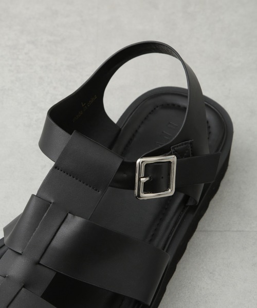 NANO universe（ナノユニバース）の「ライトウェイトグルカサンダル（サンダル・メンズ・ブラック・S/M/L）」の11枚目の写真