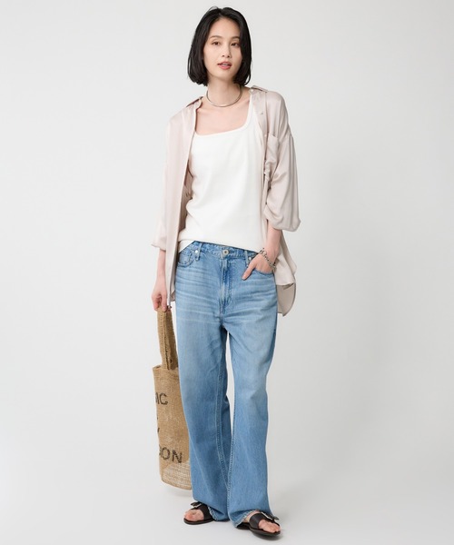 BABYLONE（バビロン）の「ウォッシャブルシルクレーヨンシャツ（シャツ/ブラウス・レディース・ダークブラウン/ライトベージュ・フリー）」の20枚目の写真