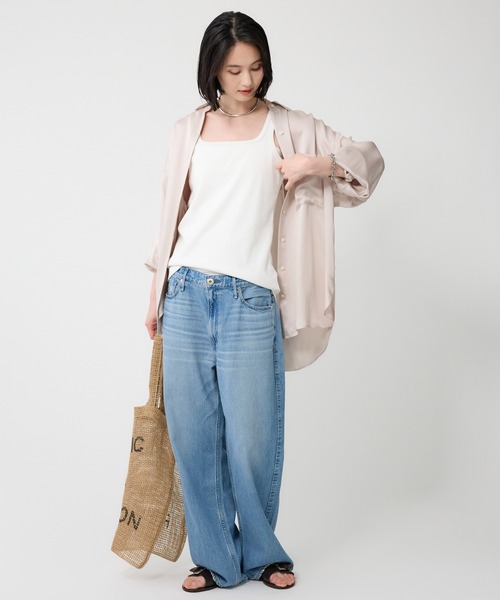 BABYLONE（バビロン）の「ウォッシャブルシルクレーヨンシャツ（シャツ/ブラウス・レディース・ダークブラウン/ライトベージュ・フリー）」の21枚目の写真