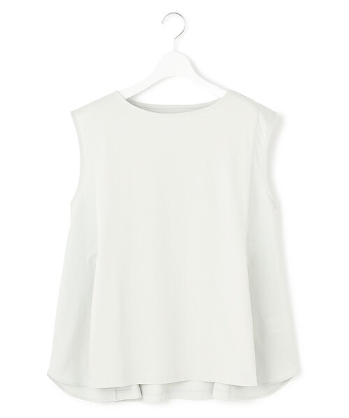 J.PRESS YORK STREET(ジェイプレスヨークストリート)の「【WOMEN】ファブリックポイント ノースリーブプルオーバー(Tシャツ/カットソー・レディース・ブラック系/ライトグリーン系/スカイブルー系/ホワイト系・F)」の3枚目の写真