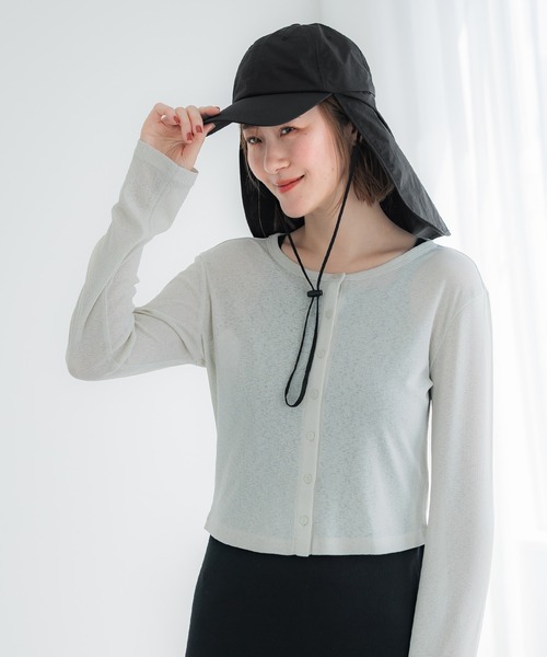 coca（coca）（コカ）の「日除けキャップ（キャップ・レディース・ブラック/ベージュ・ONE SIZE）」の6枚目の写真