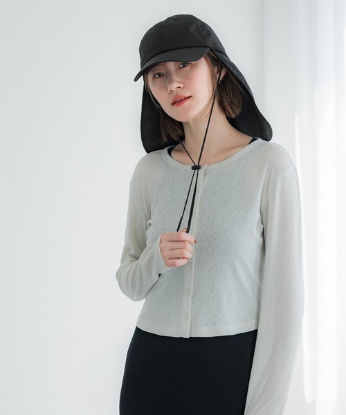 coca（coca）（コカ）の「日除けキャップ（キャップ・レディース・ブラック/ベージュ・ONE SIZE）」の8枚目の写真