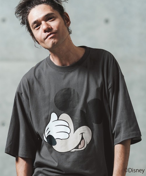 GLIMCLAP（グリムクラップ）の「mt9696- Printed T-shirtr-Mickey Mouse- 【ミッキー】プリントTシャツ（Tシャツ/カットソー・メンズ・スミクロ/レッド/オフホワイト・S/M/L）」の10枚目の写真