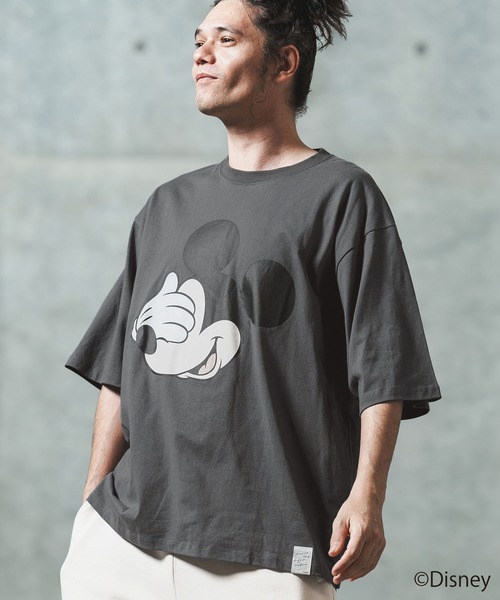 GLIMCLAP（グリムクラップ）の「mt9696- Printed T-shirtr-Mickey Mouse- 【ミッキー】プリントTシャツ（Tシャツ/カットソー・メンズ・スミクロ/レッド/オフホワイト・S/M/L）」の12枚目の写真