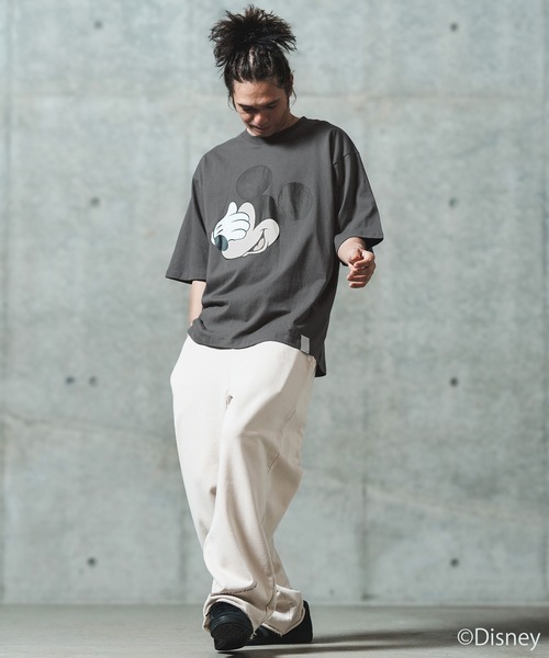 GLIMCLAP（グリムクラップ）の「mt9696- Printed T-shirtr-Mickey Mouse- 【ミッキー】プリントTシャツ（Tシャツ/カットソー・メンズ・スミクロ/レッド/オフホワイト・S/M/L）」の14枚目の写真