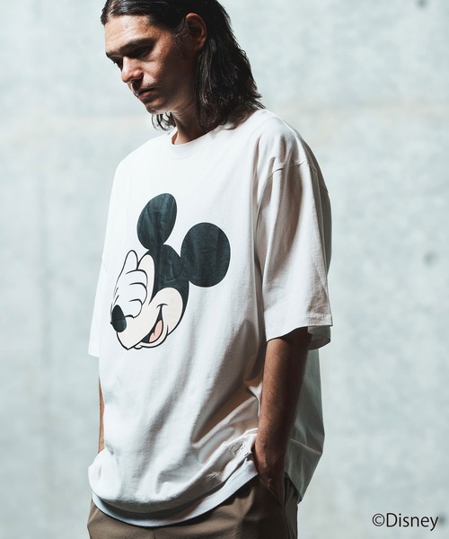 GLIMCLAP（グリムクラップ）の「mt9696- Printed T-shirtr-Mickey Mouse- 【ミッキー】プリントTシャツ（Tシャツ/カットソー・メンズ・スミクロ/レッド/オフホワイト・S/M/L）」の17枚目の写真