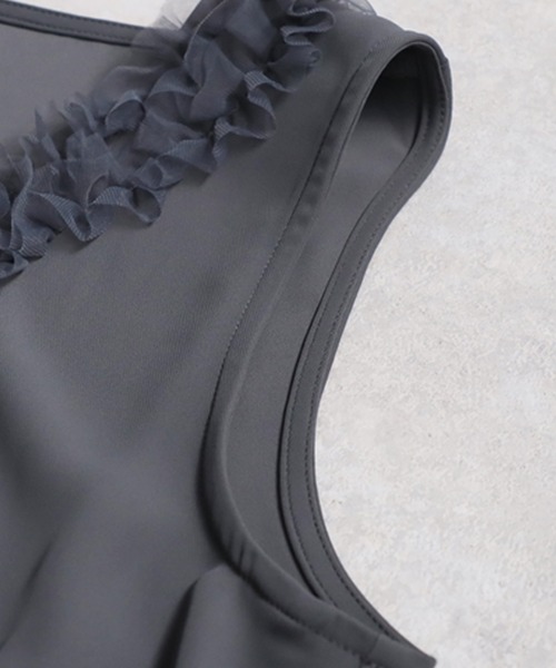 antiqua（アンティカ）の「チュールフリルベスト（ベスト・レディース・ブラック/チャコールグレー・ONE SIZE）」の18枚目の写真