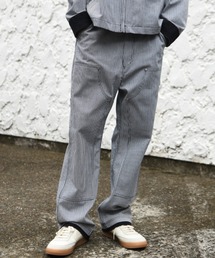 SUPERTHANKS（スーパーサンクス）の「レイヤードヘムダブルニーパンツ（無地・ヒッコリー）セットアップ可能/Layered hem Double knee Pants（その他パンツ・メンズ）」