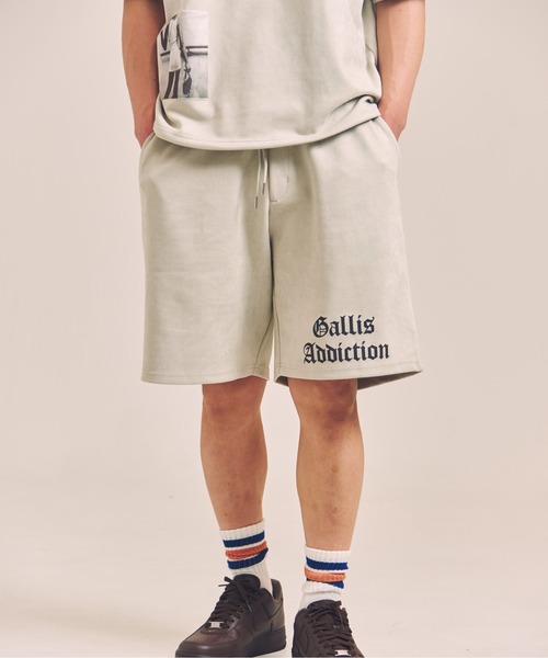 GALLIS ADDICTION（ガリスアディクション）の「GA SUEDE LOGO SHORTS（その他パンツ・メンズ・ブラック/ライトグレー・M/L）」の6枚目の写真