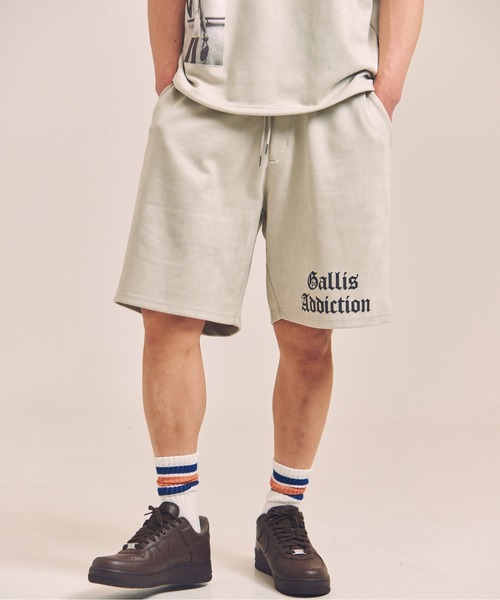 GALLIS ADDICTION（ガリスアディクション）の「GA SUEDE LOGO SHORTS（その他パンツ・メンズ・ブラック/ライトグレー・M/L）」の7枚目の写真