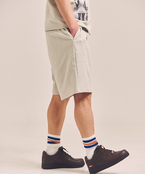 GALLIS ADDICTION（ガリスアディクション）の「GA SUEDE LOGO SHORTS（その他パンツ・メンズ・ブラック/ライトグレー・M/L）」の9枚目の写真