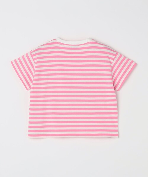 UNIVERSAL OVERALL（ユニバーサルオーバーオール）の「【SHIPS any別注】UNIVERSAL OVERALL: WINDY Jr. ワッペン ボーダー Tシャツ <KIDS>（Tシャツ/カットソー・キッズ・ブルー/ピンク/グリーン/ブラック・110/120/130/140/150）」の6枚目の写真