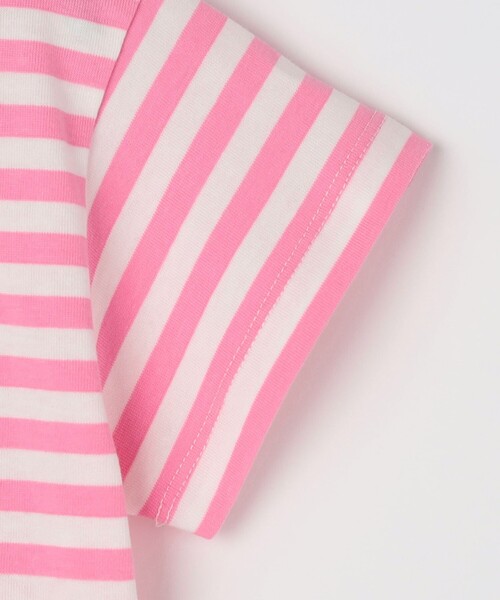 UNIVERSAL OVERALL（ユニバーサルオーバーオール）の「【SHIPS any別注】UNIVERSAL OVERALL: WINDY Jr. ワッペン ボーダー Tシャツ <KIDS>（Tシャツ/カットソー・キッズ・ブルー/ピンク/グリーン/ブラック・110/120/130/140/150）」の8枚目の写真