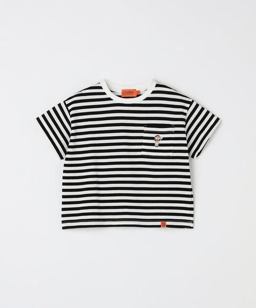 UNIVERSAL OVERALL（ユニバーサルオーバーオール）の「【SHIPS any別注】UNIVERSAL OVERALL: WINDY Jr. ワッペン ボーダー Tシャツ <KIDS>（Tシャツ/カットソー・キッズ・ブルー/ピンク/グリーン/ブラック・110/120/130/140/150）」の12枚目の写真