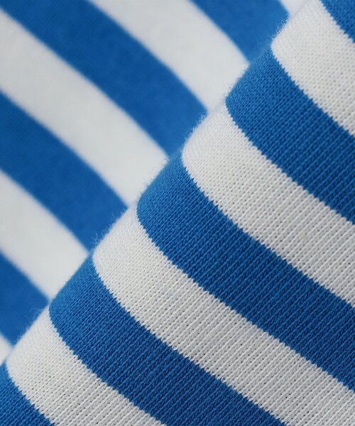 UNIVERSAL OVERALL（ユニバーサルオーバーオール）の「【SHIPS any別注】UNIVERSAL OVERALL: WINDY Jr. ワッペン ボーダー Tシャツ <KIDS>（Tシャツ/カットソー・キッズ・ブルー/ピンク/グリーン/ブラック・110/120/130/140/150）」の17枚目の写真