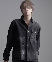 『ALCARZA/アルカーザ』ダメージデニム長袖シャツ