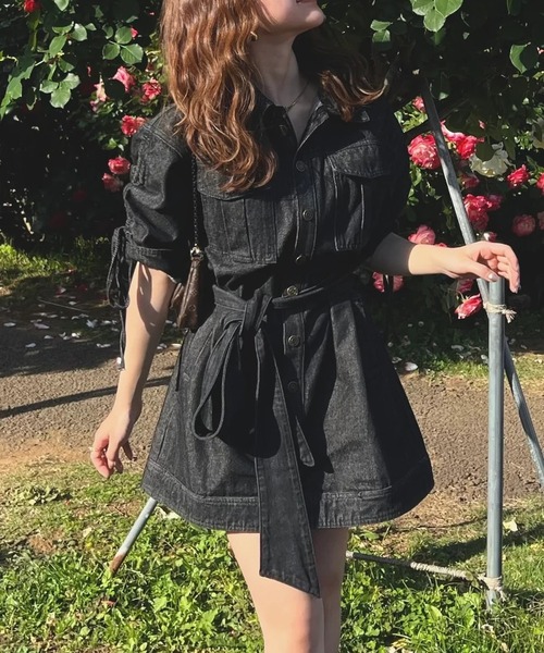 RANCLIC(ランクリック)の「デニムミニワンピース(ワンピース・レディース・ブラック・S)」の21枚目の写真
