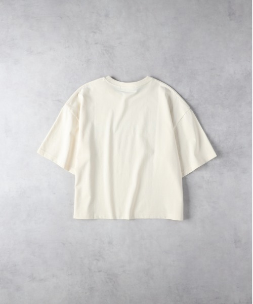 Right-on（ライトオン）の「HONEYSUCKLE ROSE(ハニーサックルローズ)【レディース】プリントビッグＴシャツ（Tシャツ/カットソー・レディース・オフホワイト/ベージュ/ブラック・L/M）」の4枚目の写真