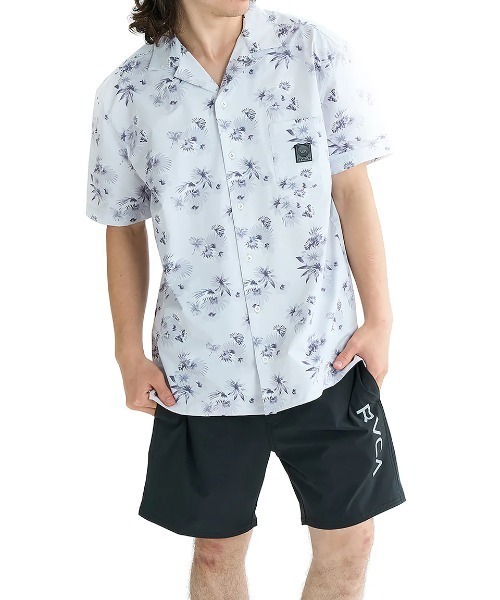 RVCA(ルーカ)の「RVCA メンズ 【UTILITY】 BLOCK SHIRTS 半袖シャツ 【2025年夏モデル】/ルーカ水陸両用セットアップ対応撥水速乾塩素対応UVケア半袖ボーリングシャツ(シャツ/ブラウス・メンズ・ブラック/グレー系その他/キャメル・SMALL/X-LARGE/MEDIUM/LARGE)」の2枚目の写真