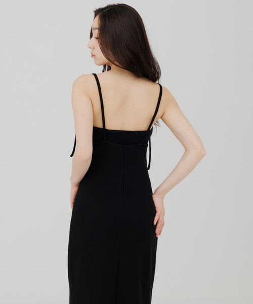SENEE(セニー)の「tight cami onepiece (タイトキャミワンピース)(ワンピース・レディース・ベージュ/ブラック・FREE/SMALL/MEDIUM)」の7枚目の写真