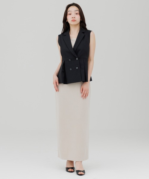 SENEE(セニー)の「tight cami onepiece (タイトキャミワンピース)(ワンピース・レディース・ベージュ/ブラック・FREE/SMALL/MEDIUM)」の19枚目の写真