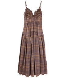 COEL（コエル）の「モチーフ刺繍チェックワンピース（ワンピース）」