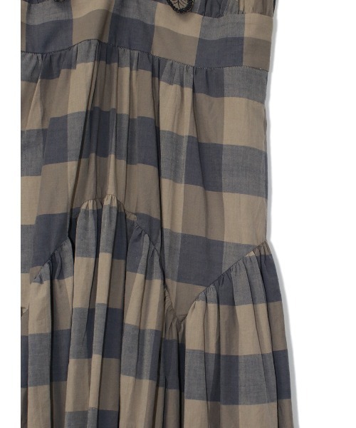 COEL（コエル）の「モチーフ刺繍チェックワンピース（ワンピース・レディース・ネイビー/パープル・36/38）」の20枚目の写真