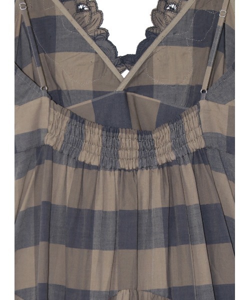 COEL（コエル）の「モチーフ刺繍チェックワンピース（ワンピース・レディース・ネイビー/パープル・36/38）」の22枚目の写真