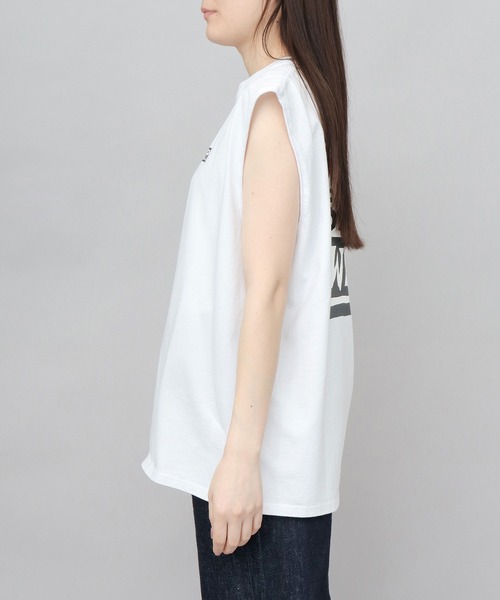 VISION STREET WEAR(ヴィジョンストリートウェア)の「ビッグシルエット ヴィンテージロゴ ノースリーブTシャツ(Tシャツ/カットソー・メンズ・ブラック/ホワイト・M/L/XL)」の12枚目の写真