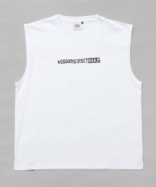 VISION STREET WEAR(ヴィジョンストリートウェア)の「ビッグシルエット ヴィンテージロゴ ノースリーブTシャツ(Tシャツ/カットソー・メンズ・ブラック/ホワイト・M/L/XL)」の17枚目の写真