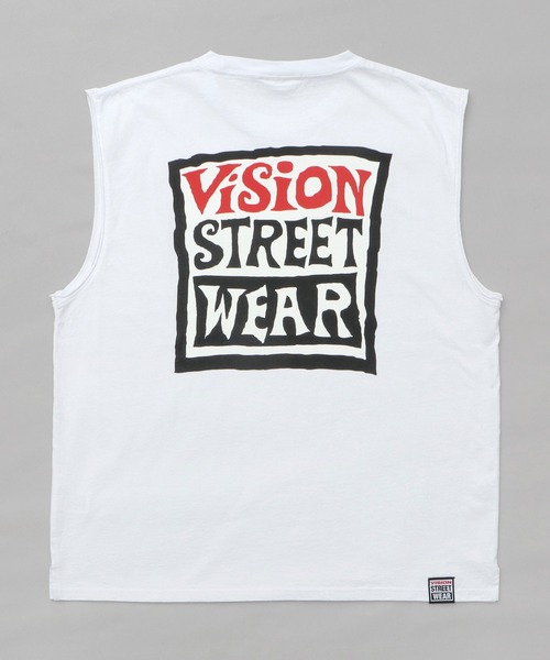 VISION STREET WEAR(ヴィジョンストリートウェア)の「ビッグシルエット ヴィンテージロゴ ノースリーブTシャツ(Tシャツ/カットソー・メンズ・ブラック/ホワイト・M/L/XL)」の18枚目の写真