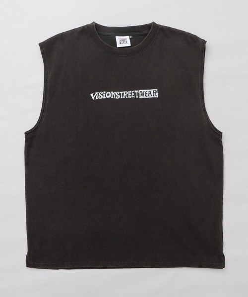 VISION STREET WEAR(ヴィジョンストリートウェア)の「ビッグシルエット ヴィンテージロゴ ノースリーブTシャツ(Tシャツ/カットソー・メンズ・ブラック/ホワイト・M/L/XL)」の19枚目の写真