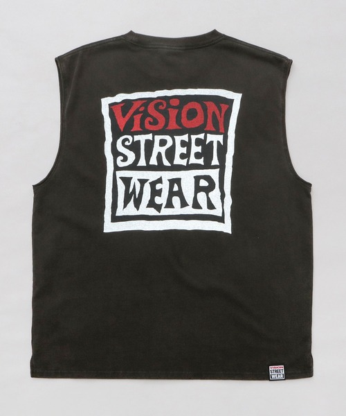 VISION STREET WEAR(ヴィジョンストリートウェア)の「ビッグシルエット ヴィンテージロゴ ノースリーブTシャツ(Tシャツ/カットソー・メンズ・ブラック/ホワイト・M/L/XL)」の20枚目の写真