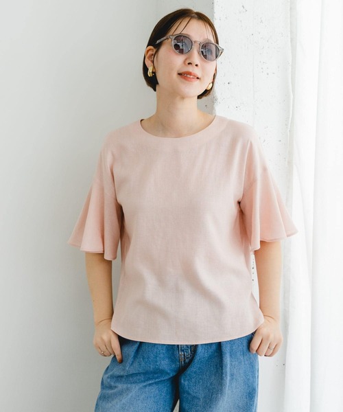 【URBAN　RESEARCH　ROSSO】コットンシルクフレアスリーブブラウス コットンシルクフレアスリーブブラウス[RAA5-23C501]｜URBAN