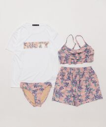 RUSTY（ラスティ）の「【RUSTY/ラスティー】キッズフラワー柄水着4点セット（水着）」