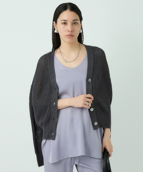 Chaos(カオス)の「Chaos(カオス)/リナリアリネンツイカーディガン(カーディガン/ボレロ・レディース・チャコール/ライトグレー/ブラウン・FREE)」の20枚目の写真