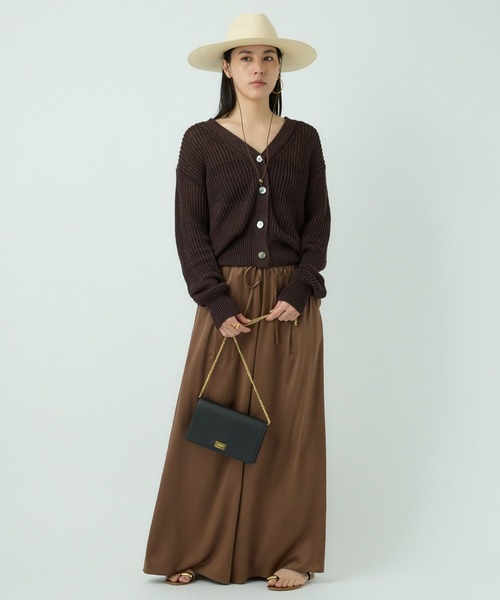 Chaos(カオス)の「Chaos(カオス)/リナリアリネンツイカーディガン(カーディガン/ボレロ・レディース・チャコール/ライトグレー/ブラウン・FREE)」の14枚目の写真