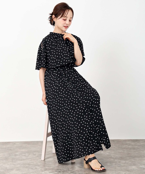 fifth（フィフス）の「2wayスリーブドットワンピース