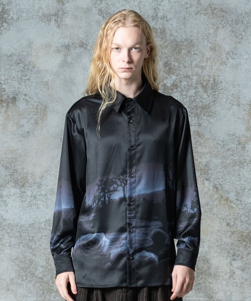 glamb（グラム）の「Hidden Valley Shirt / ヒドゥンバレーシャツ（シャツ/ブラウス・メンズ・ネイビー/ブラック・S/M/L）」の2枚目の写真